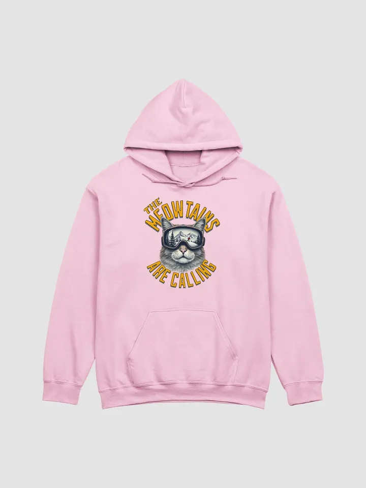The Meowtains Are Calling Cat Skiing Hoodie product image (31)