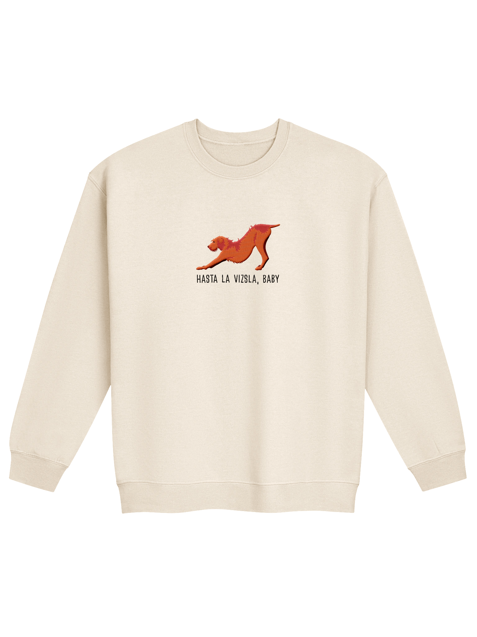 Hasta La Vizsla, Baby Sweatshirt (Embroidered) of a Wirehaired Vizsla(Docked Tail) product image (21)
