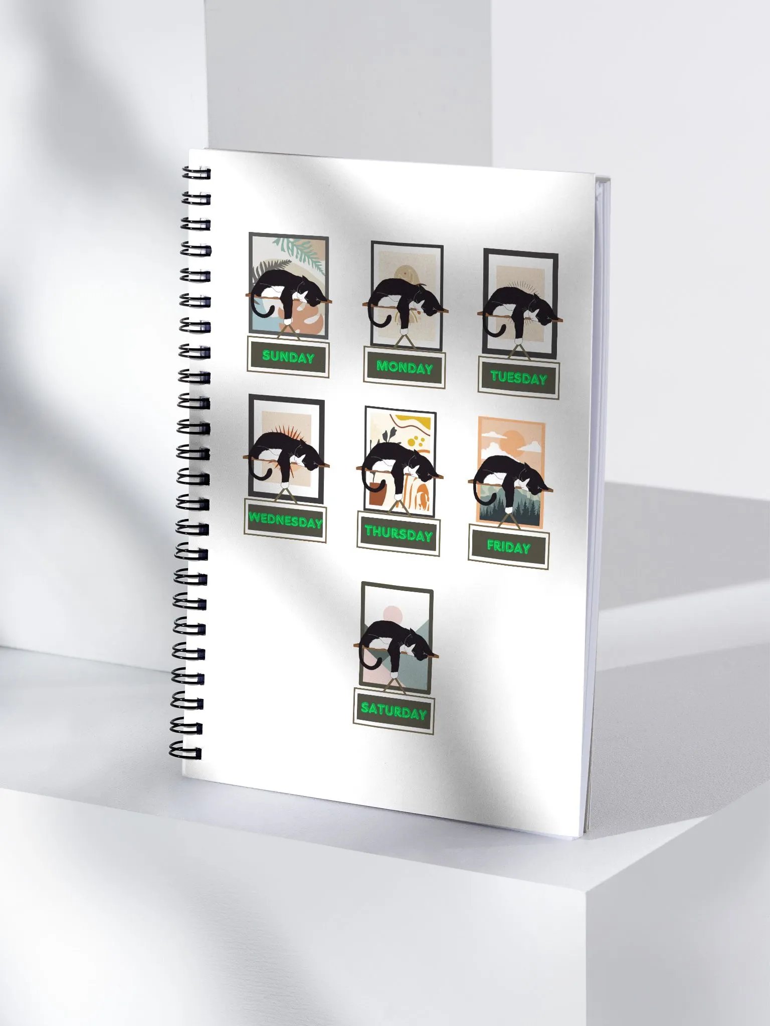 Cats Days of The Week Spiral Notebook product image (4)