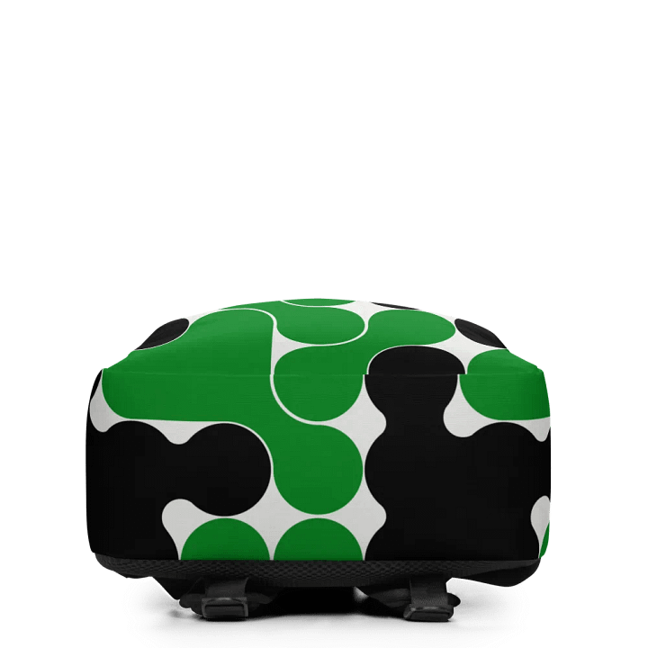 Green & Black Circles All-Over Print Minimalist Backpack product image (2)