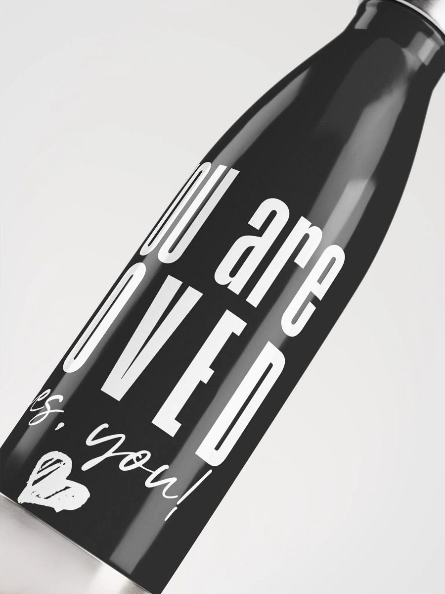 You are Loved Stainless Steel Bottle - black product image (5)