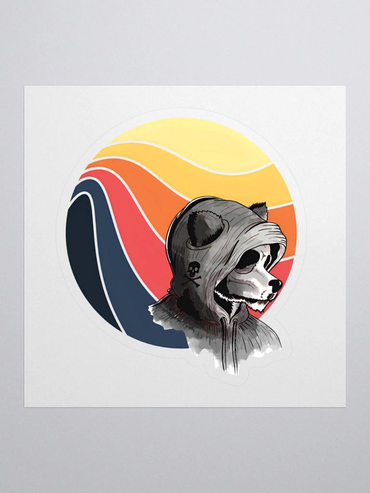 Sunset Ghostly Dog for Halloween Kiss Cut Stickers product image (2)
