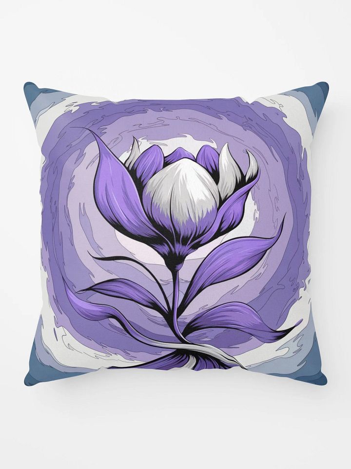 Purple and White Flower Pillow - Geometric Abstract Pillow Designs product image (1)