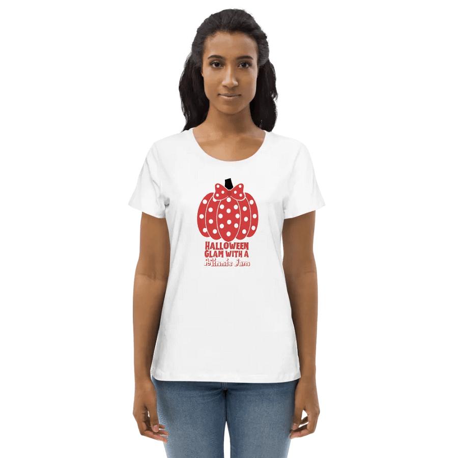 Disney Halloween Polka Pumpkin Women's Fitted Tee product image (1)