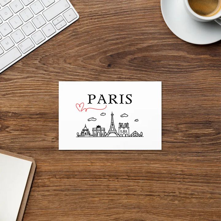 Love Paris with Monuments Greeting Card | Thank-You Note product image (1)