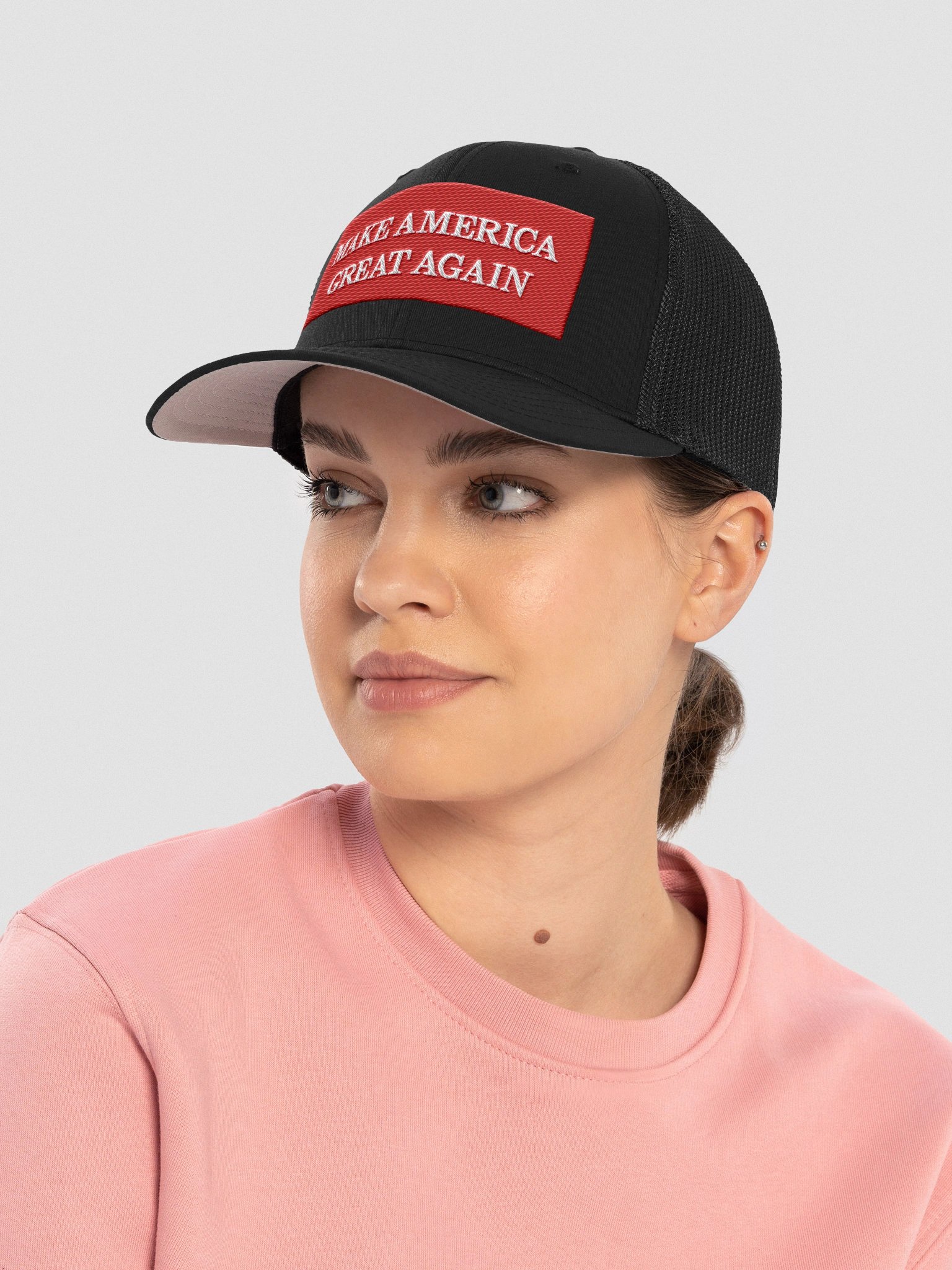 Adjustable Make America Great Again Red Hat for Men and Women - Political Trucker Cap product image (5)