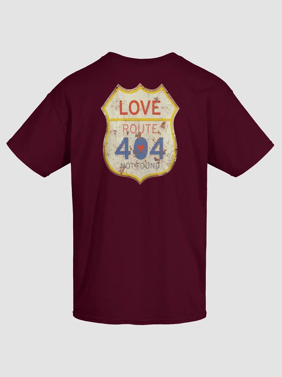 Vintage Love Route 404 Not Found T-shirt (Back Side), Unisex Summer Tee product image (42)