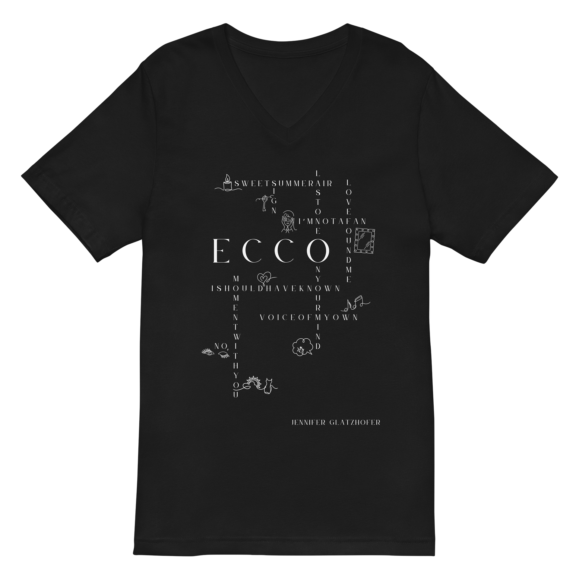 ECCO - Song Titles V-Neck T-Shirt product image (2)