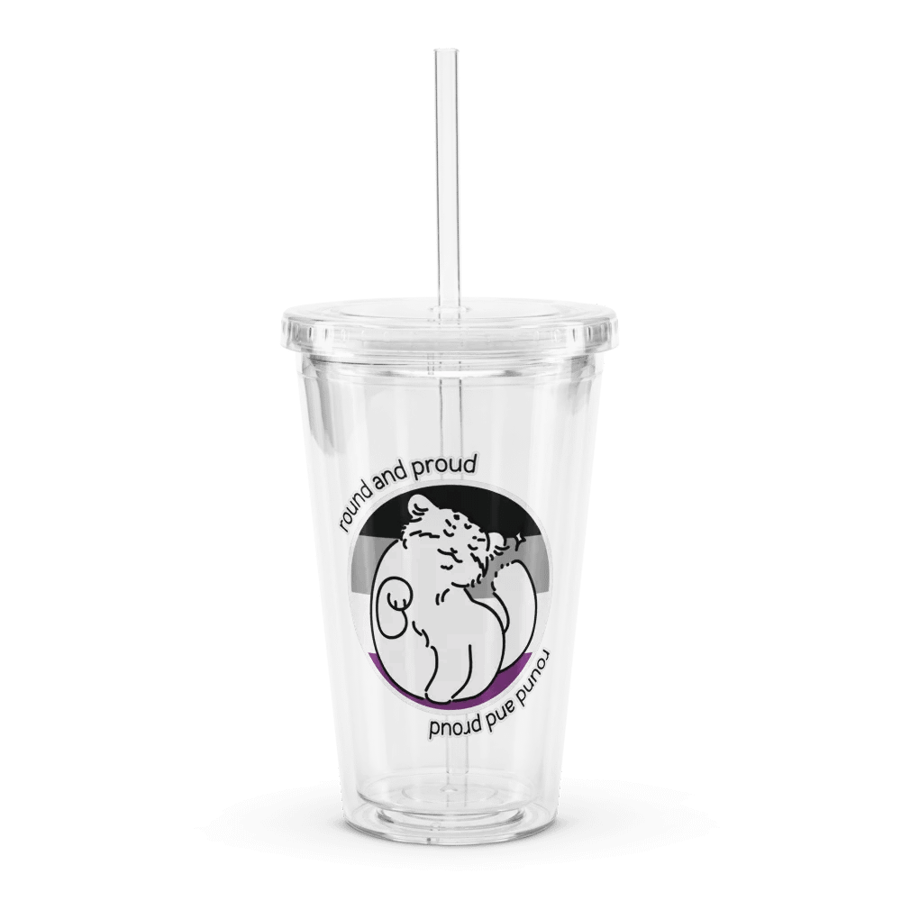 Round and Proud Manul Asexual Version - Transparent Cup & Straw product image (1)