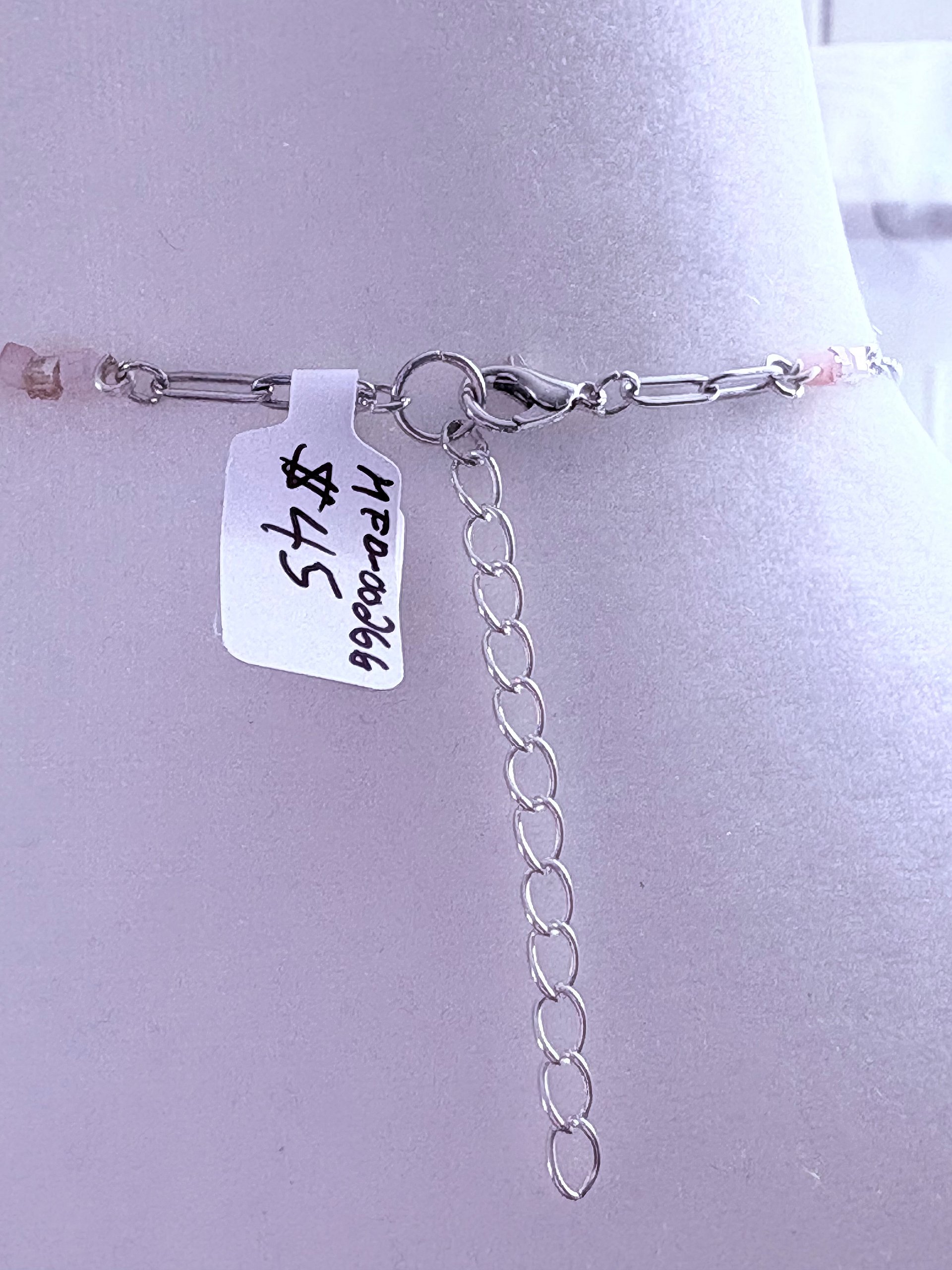 MFD-00266 | Ivory White Geode Druzy Pendant Necklace with Stainless Steel Link Chain and Paperclip Chain | Handmade Jewelry by Monique Faella Designs™ product image (4)
