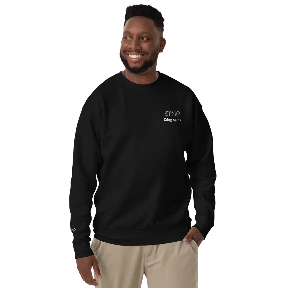 Cdog Spins Sweatshirt Embroided Black Full Logo product image (12)