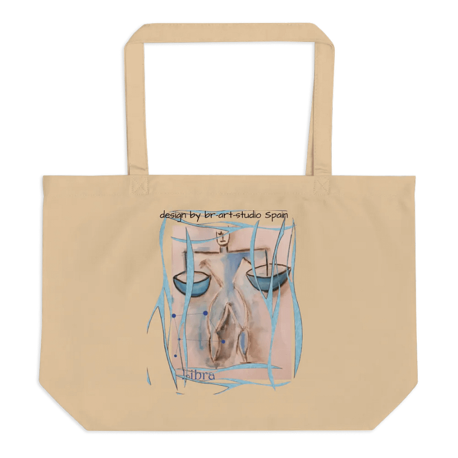 zodiac sign libra, original watercolour painting printed on organic tote bag product image (1)