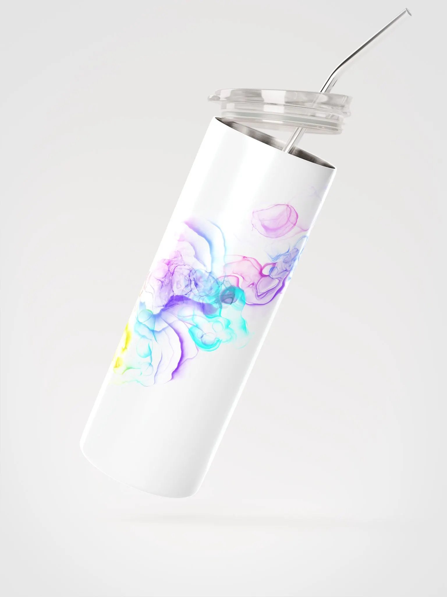 Gorgeous Neon Alcohol Inks Spiral 20-oz Tumbler in Black or White product image (3)