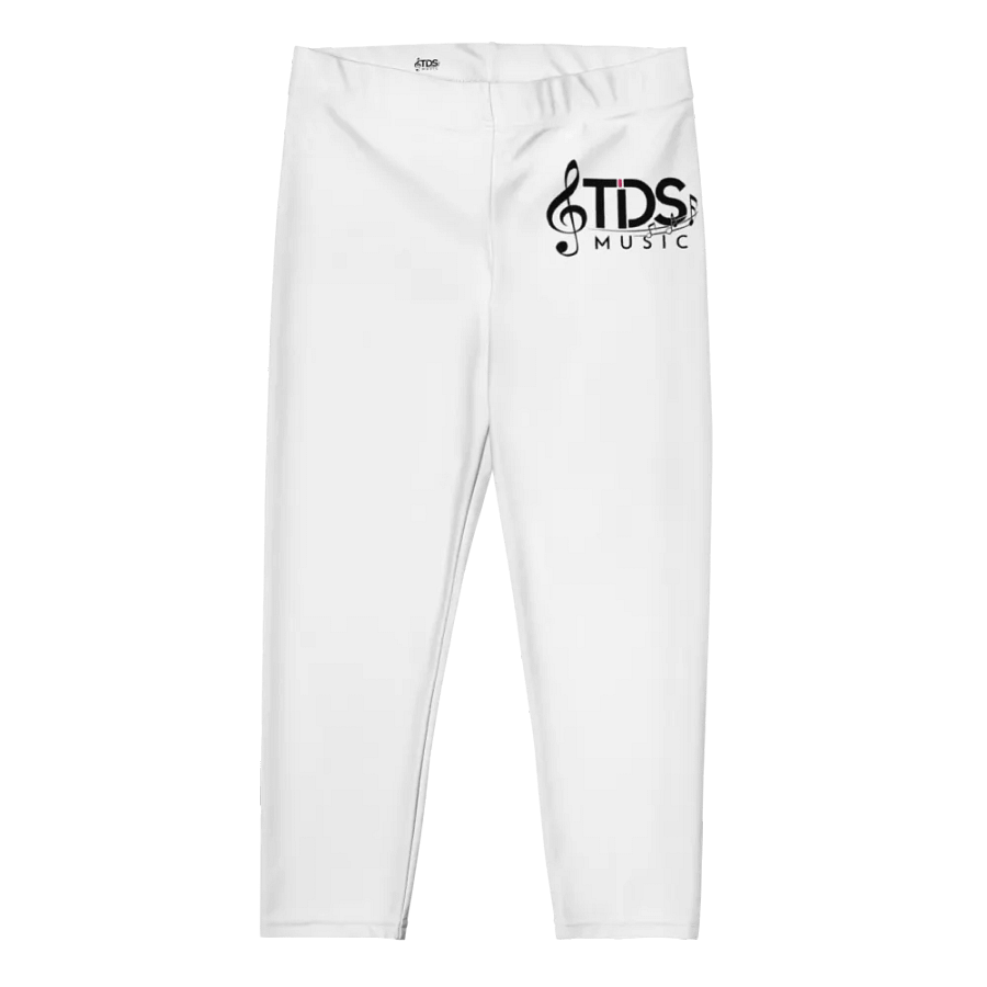 TDS Music Women's Capri Leggings - White with Musical Note Logo product image (4)
