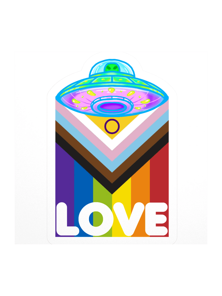 Love and Pride Alien Ride Stickers! product image (1)