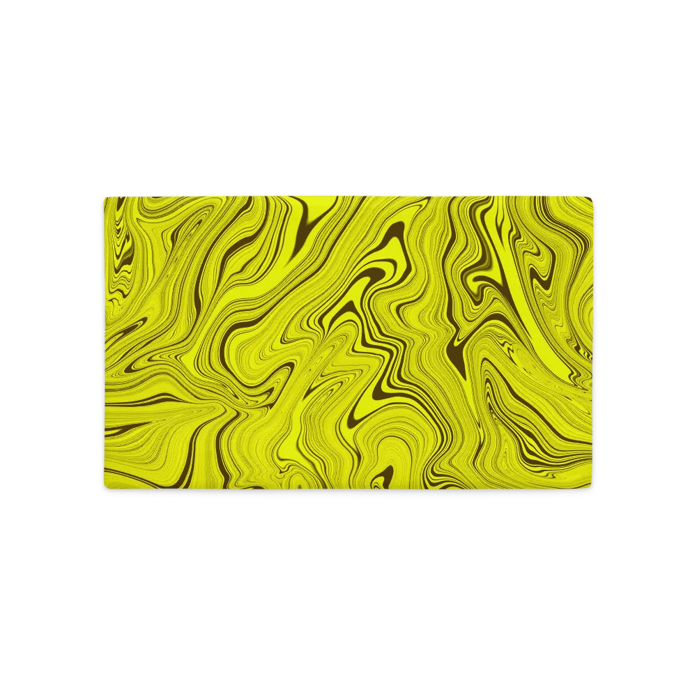 Premium Pillow Case - Yellow Liquid Swirls product image (5)