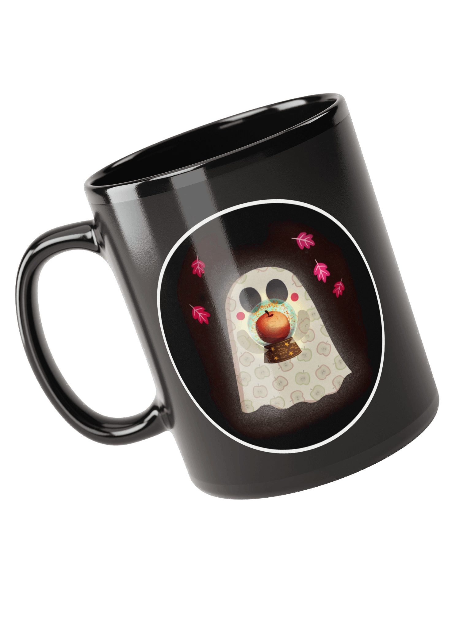 Little Ghost Fall Harvest Haunt - Black Ceramic Mug product image (3)