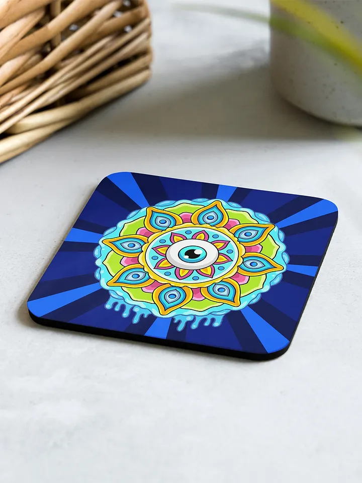 Eye Mandala Cork-back Coaster product image (1)