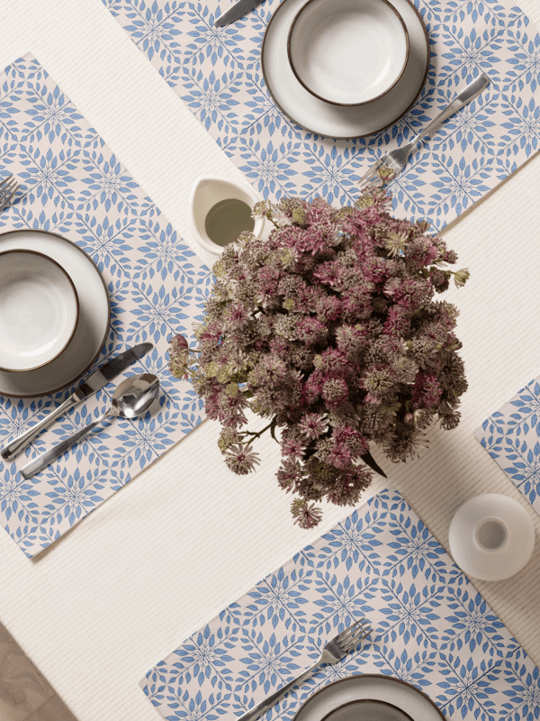 China Blue Diamond Boughs Patterned Placemats (Set of 4) product image (1)