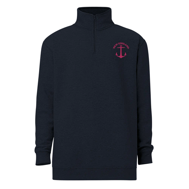 New England Left Side Pink Embroidery Half Zip product image (20)