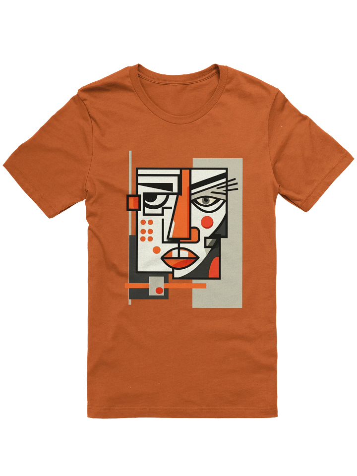 Fragmented Perception - Geometric Cubist Face Abstract T-Shirt product image (1)