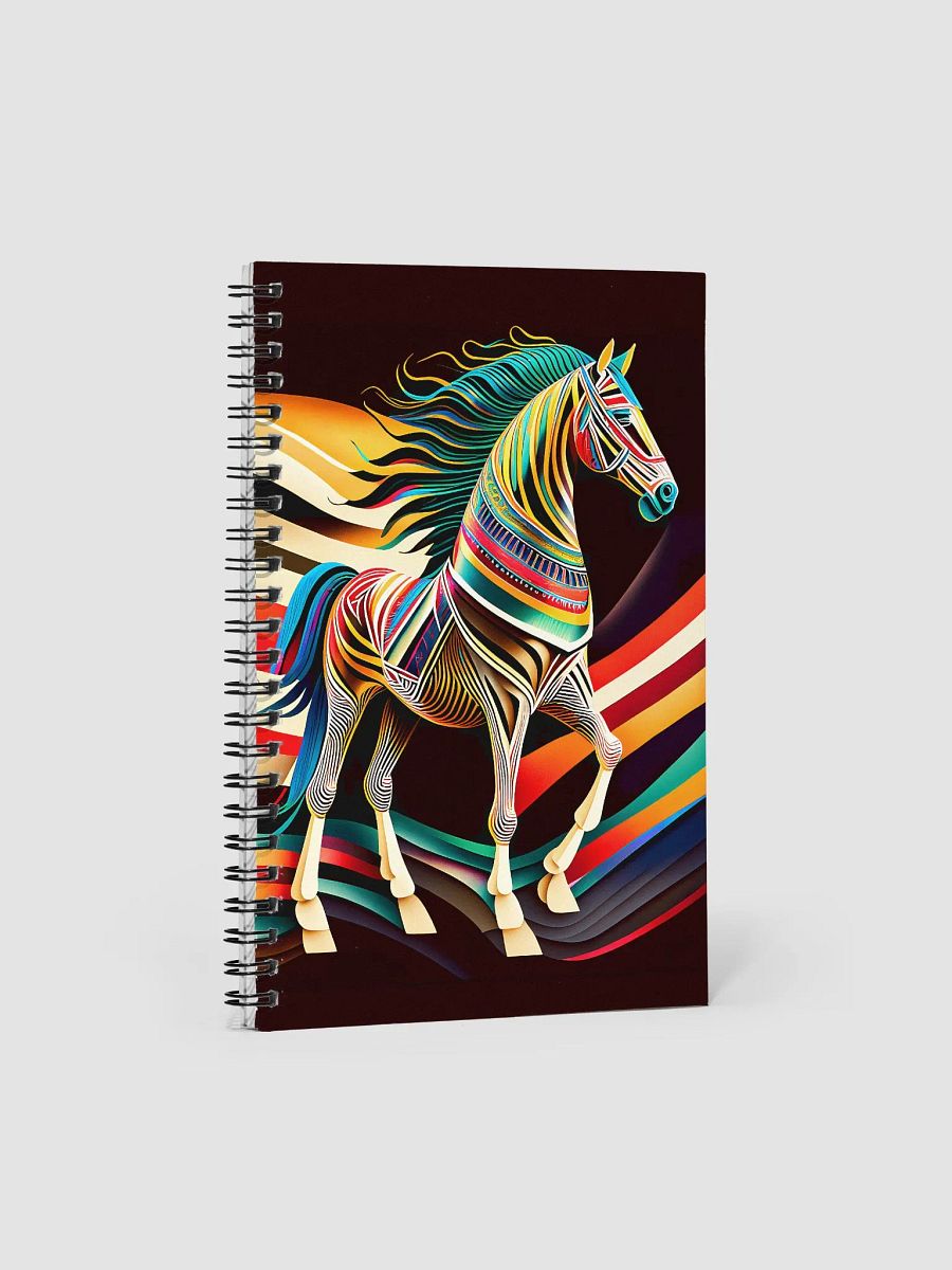 Stylized horse illustration made of coloured ribbons product image (1)