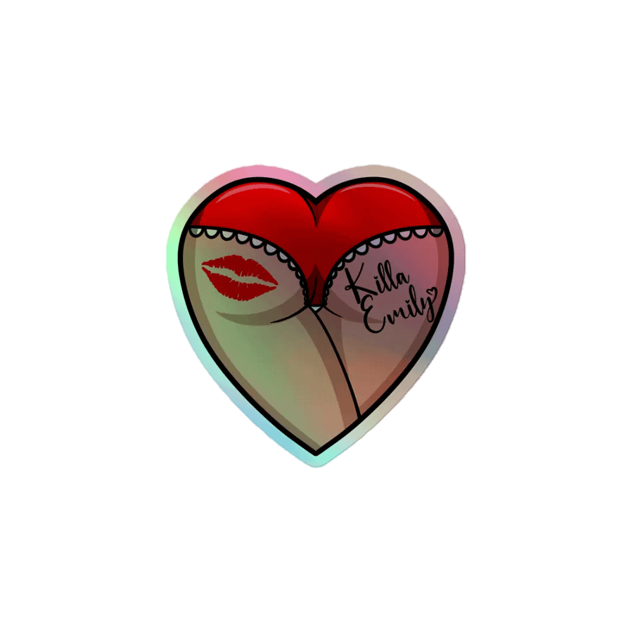 RED HEART BUTT STICKER product image (1)