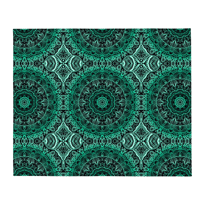 Teal Symmetry Throw Blanket product image (2)