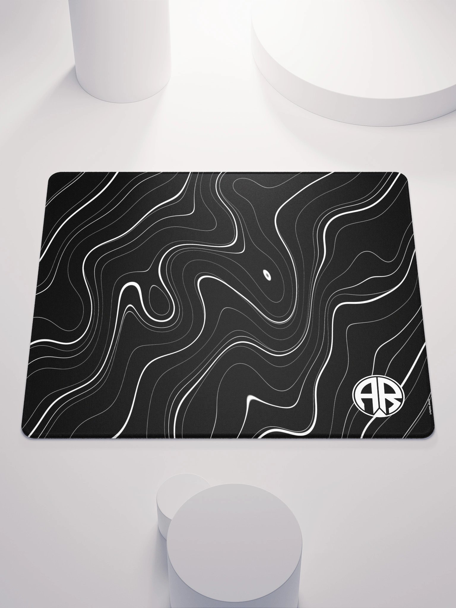 White on Black Arctic Reborn Gaming Pad product image (1)