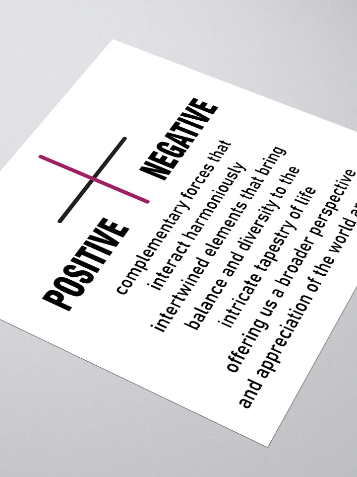 positive n negative Sticker - dark fuxia line product image (1)