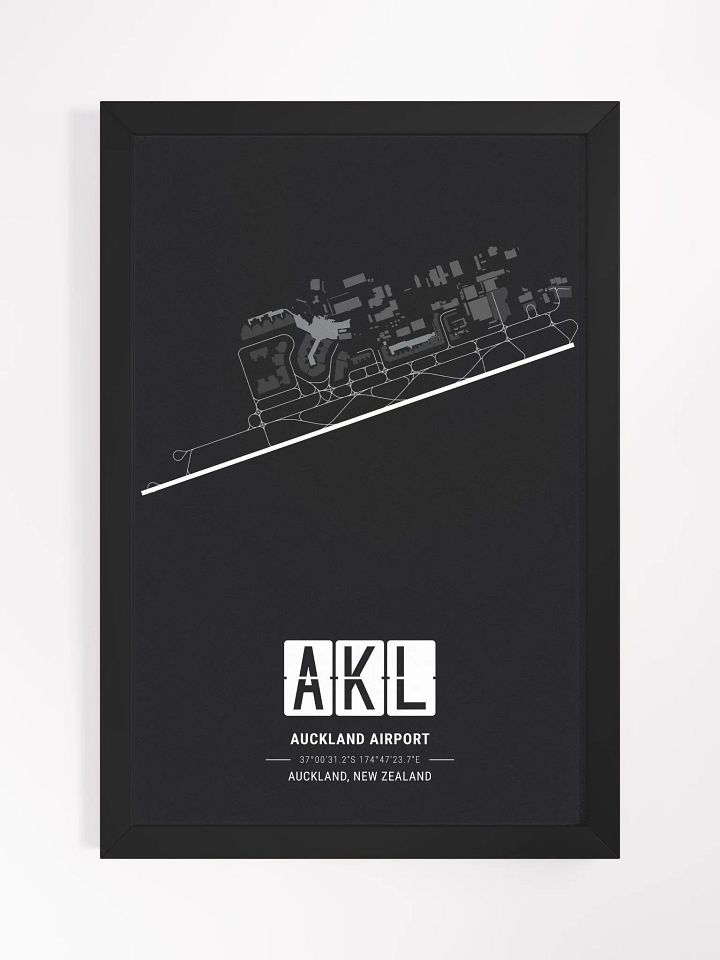 Framed Airport AKL Premium Map On Matt Paper product image (1)