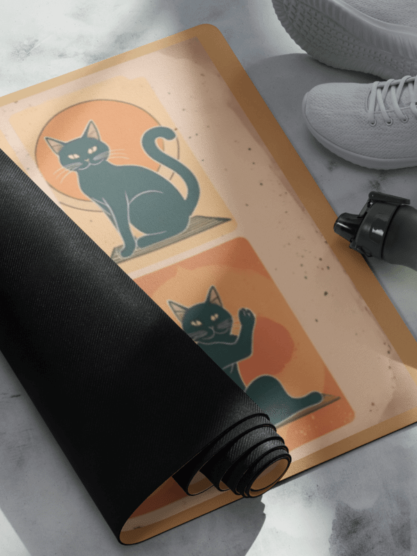Black Cats Doing Yoga Mat product image (2)