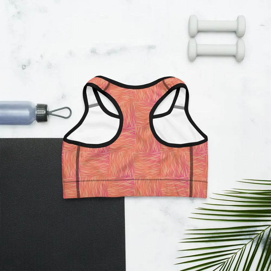 Peach All-Over Print Sports Bra product image (8)