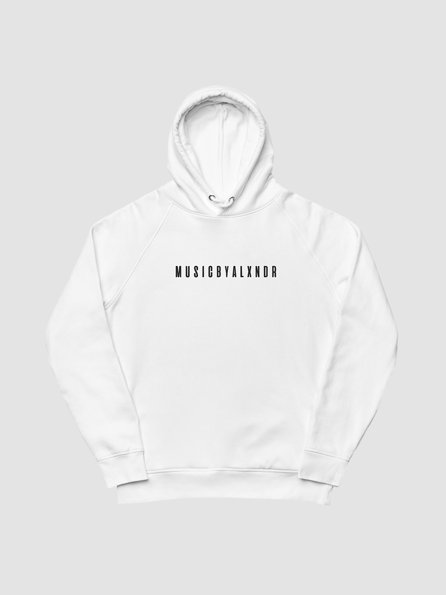 MusicByALXNDR Minimal Black Logo On White Stanley/Stella Eco Hoodie product image (1)