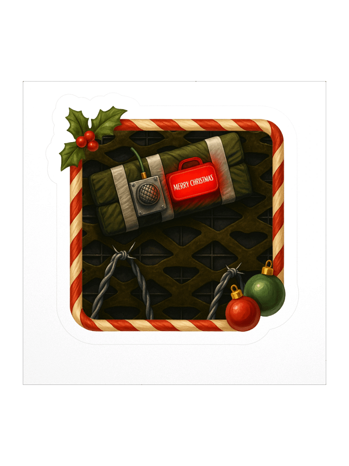 Merry Christmas C4 w/ Border Sticker product image (1)