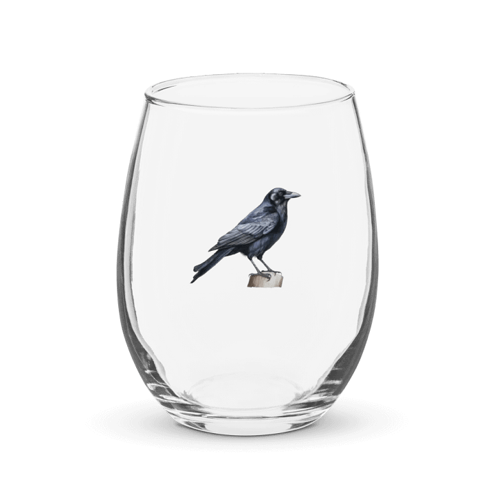 Prestige Crow Stemless Wine Glass - Motif V product image (1)