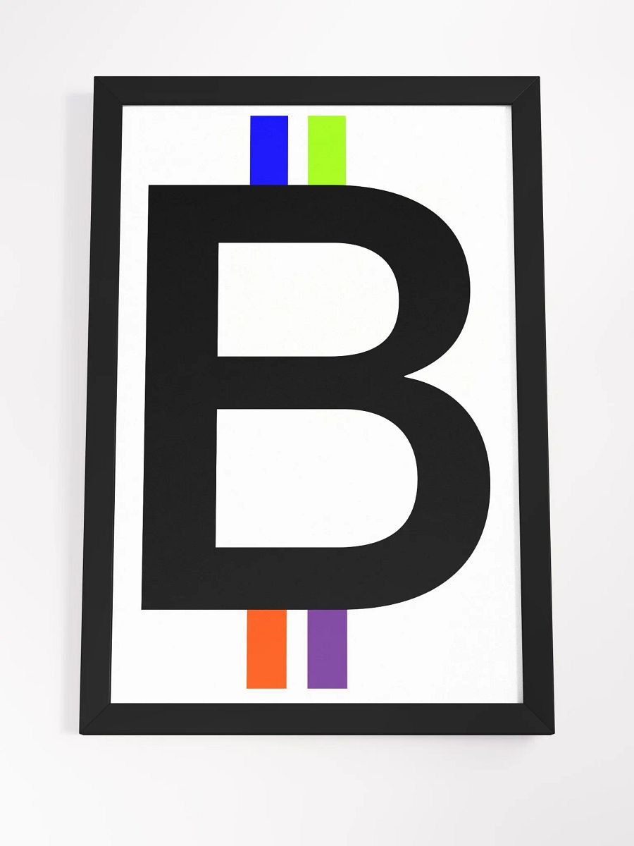 Bitcoin Spectrum (white) [framed] product image (4)