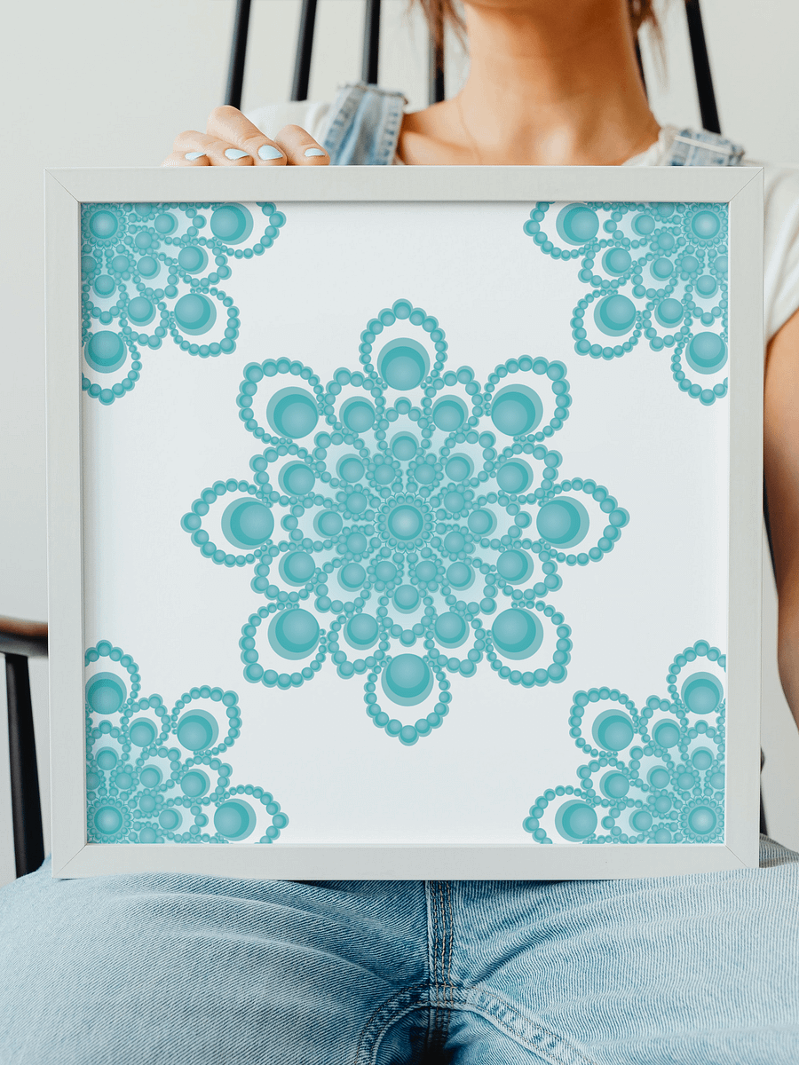 FREE PRINTABLE Turquoise Mandala PNG file product image (4)