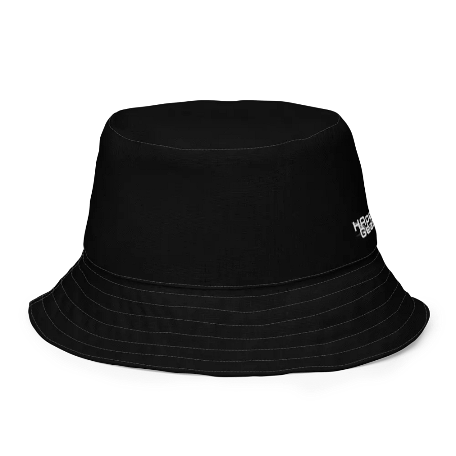 White HApex Gear White Logo Cancer Awareness Orange Ribbon. Black Reversible Bucket Hat product image (7)