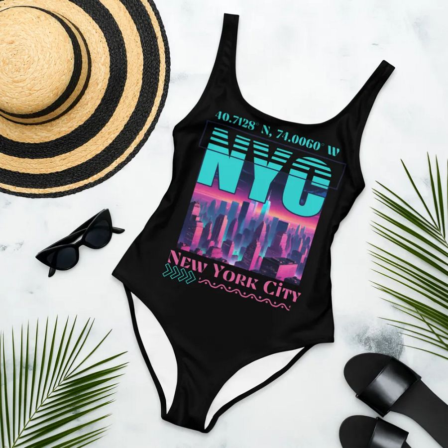 NYC New York City Graphic One piece Swimsuit product image (6)