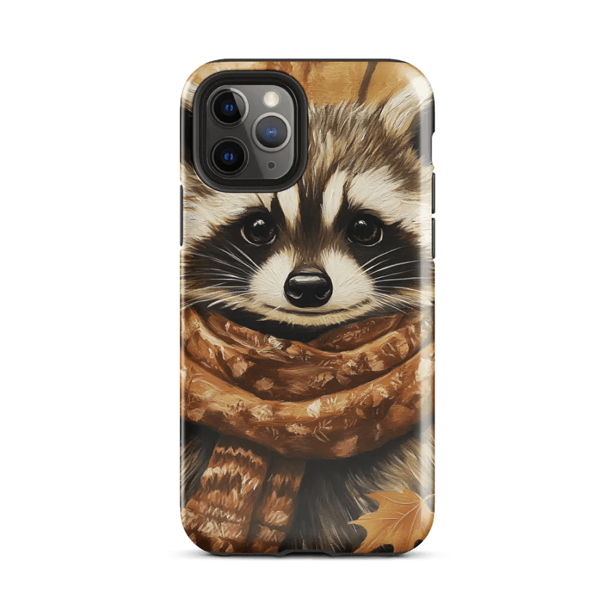 Autumn Raccoon Scarf iPhone® Tough Case product image (25)