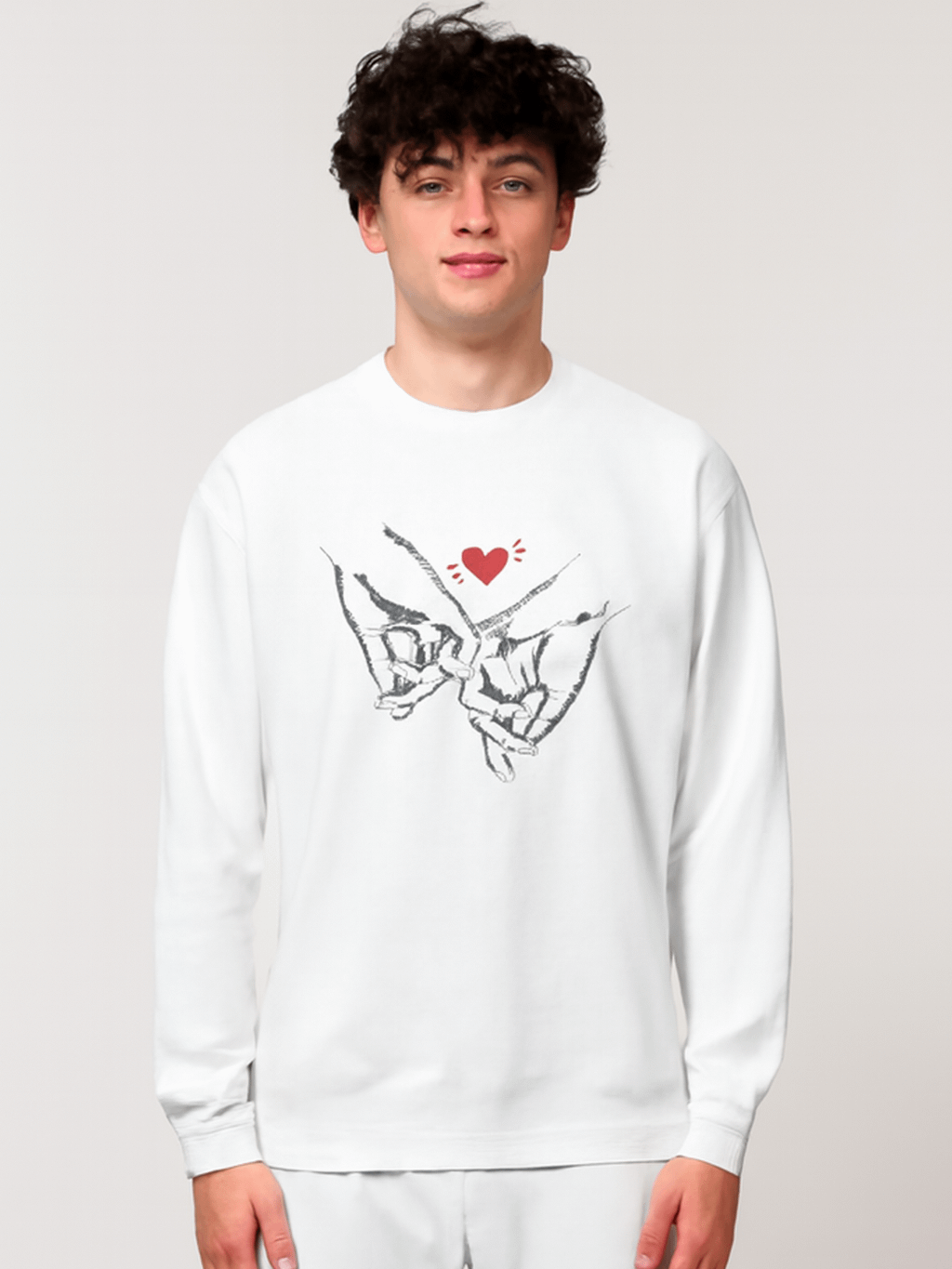 Heartfelt Line Art Crewneck Sweatshirt product image (1)