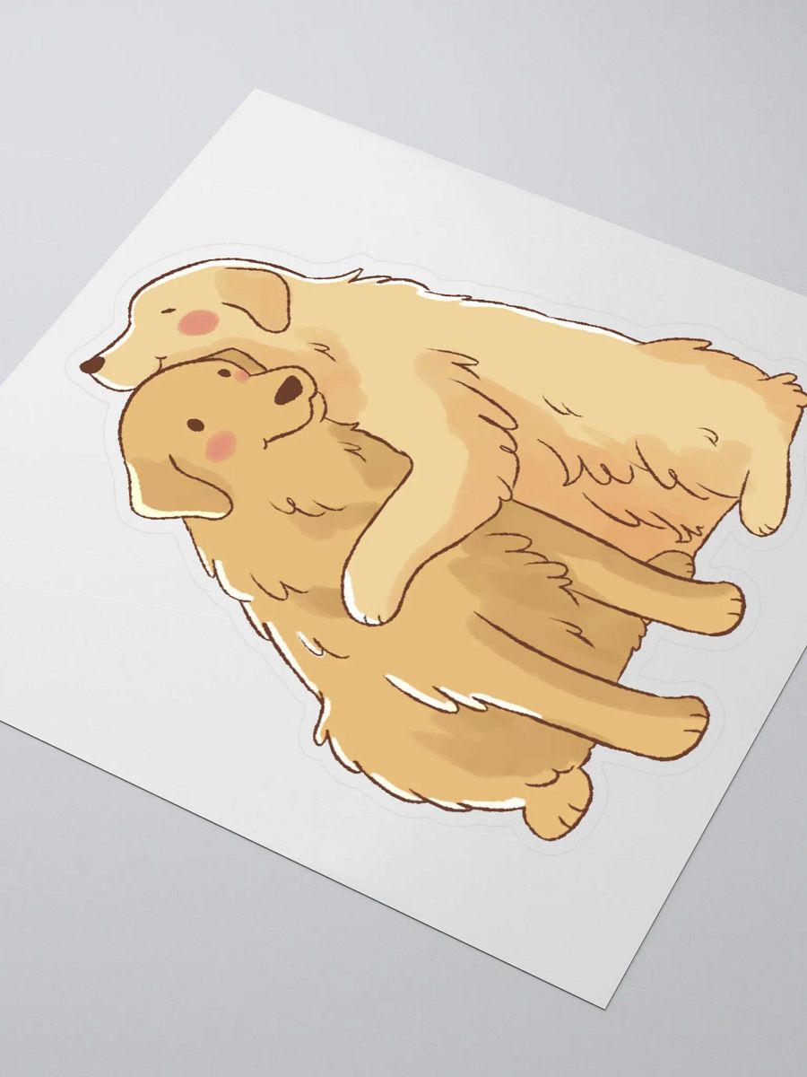 Golden Retriever Love Embrace Sticker product image (4)