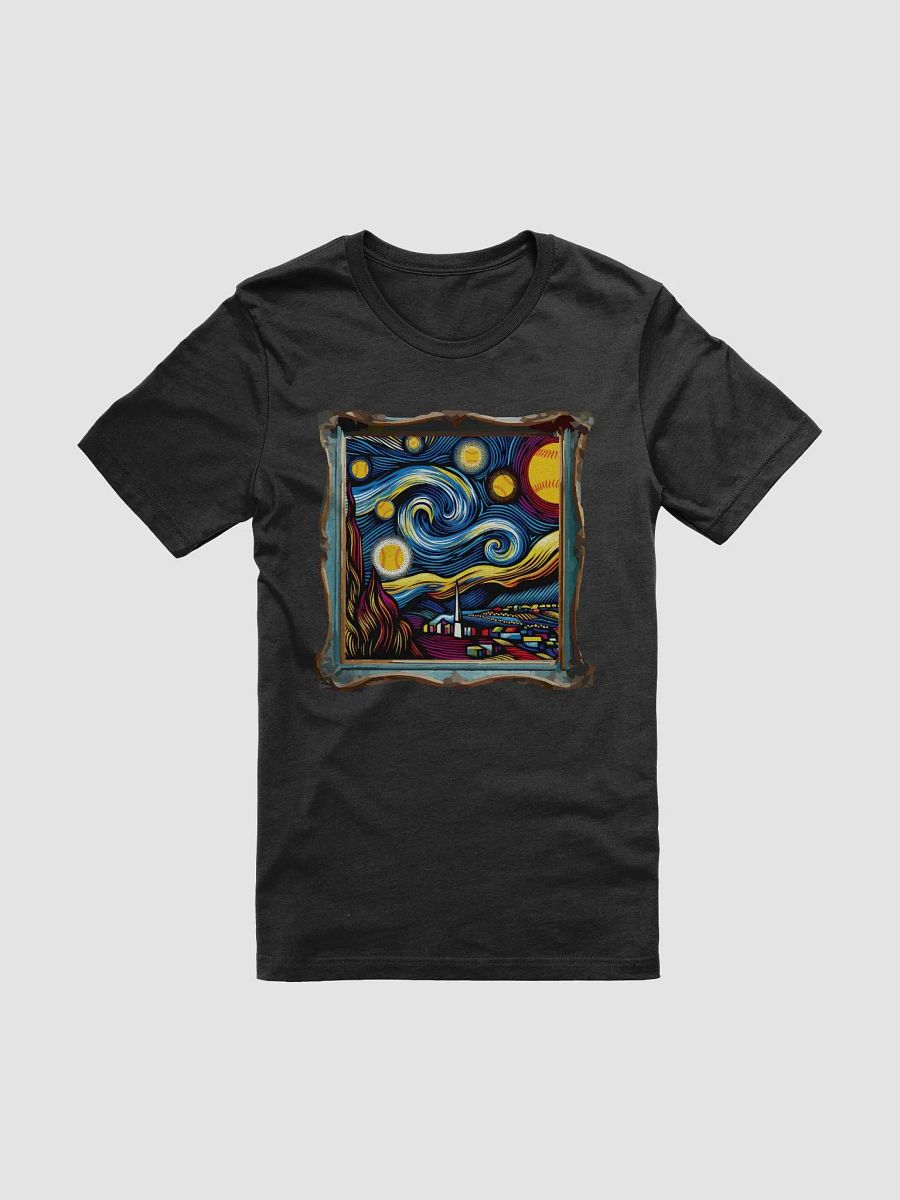 A Softball Starry Night Vincent Van Gogh T-Shirt product image (1)