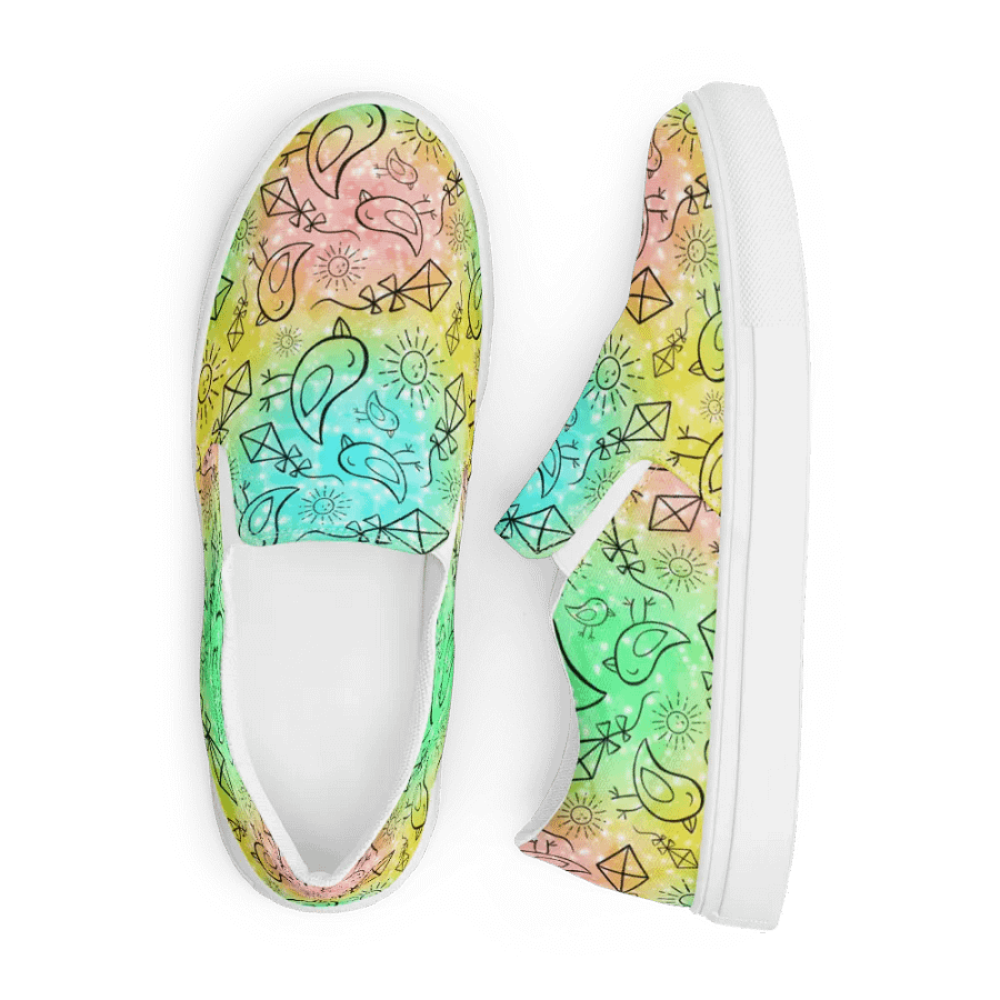 Summer Vibes - Pastel Geometry Slip-Ons 4men product image (5)