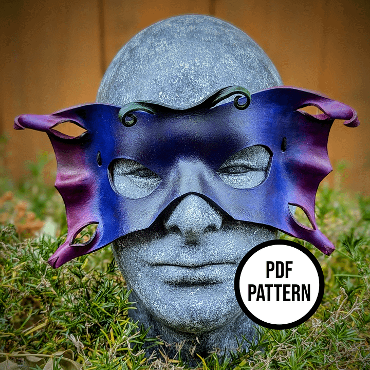 Butterfly Mask - PDF Pattern for Leather product image (1)