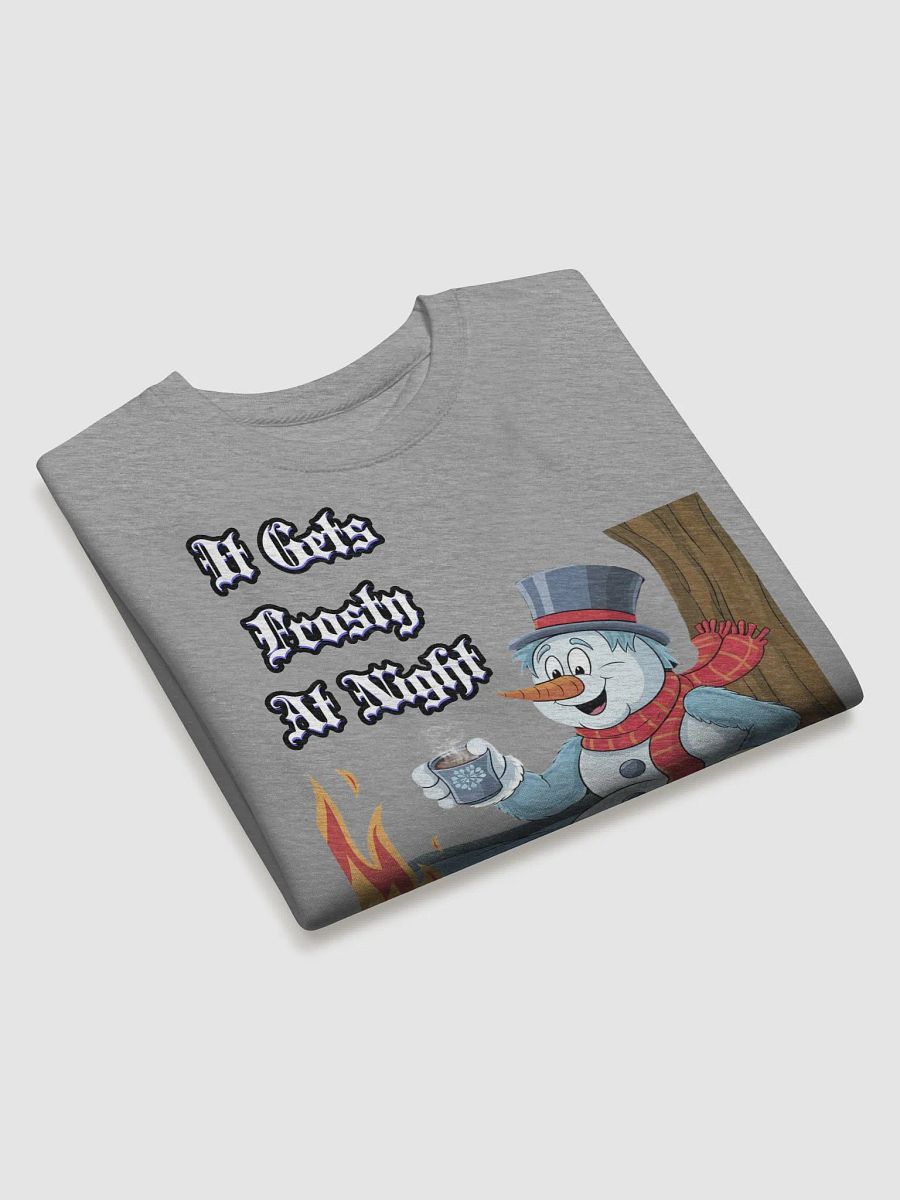 It Gets Frosty At Night - Snowman Relaxing With A Cup of Cocoa Sweatshirt product image (19)