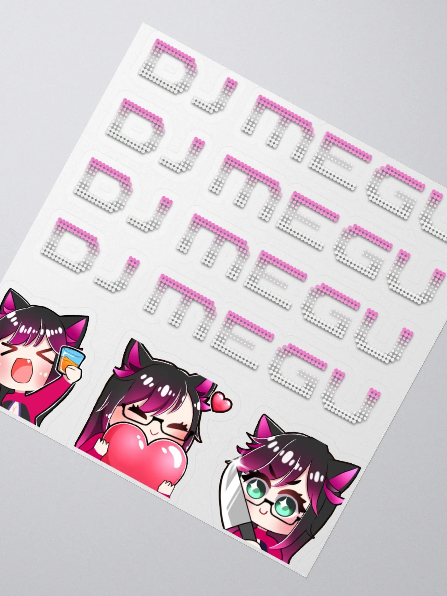 DJ Megu Logo Sticker Set product image (2)