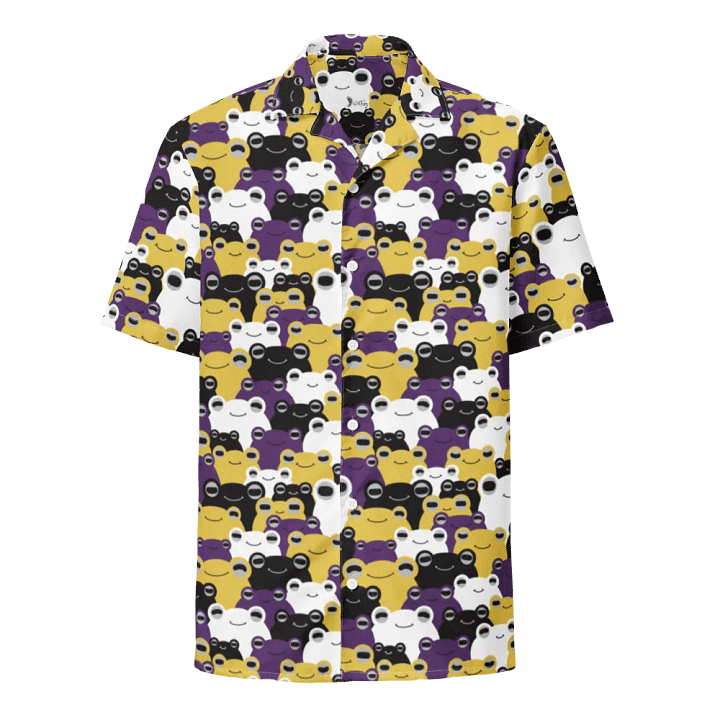 Frog-waiian Shirt Nonbinary Flag Colors product image (1)