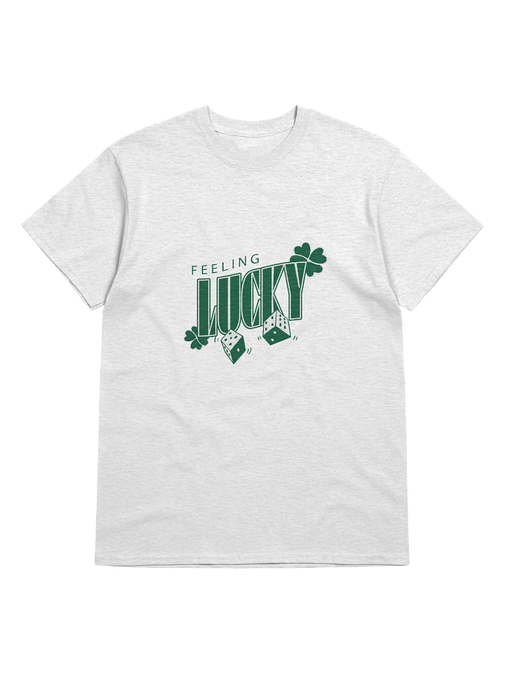 Feeling Lucky T-Shirt | Minimalist St. Patrick’s Day Dice & Shamrock Tee product image (1)